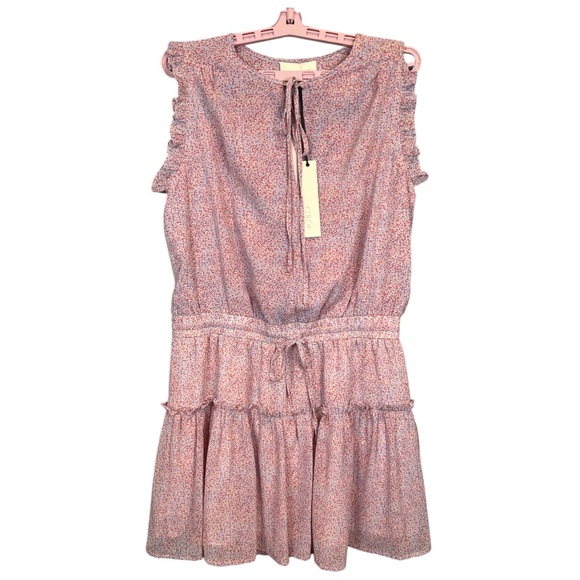 Pinch Women’s Ditsy Ruffle Mini‎ Dress Spring Sleeveless, Size L - Picture 1 of 9
